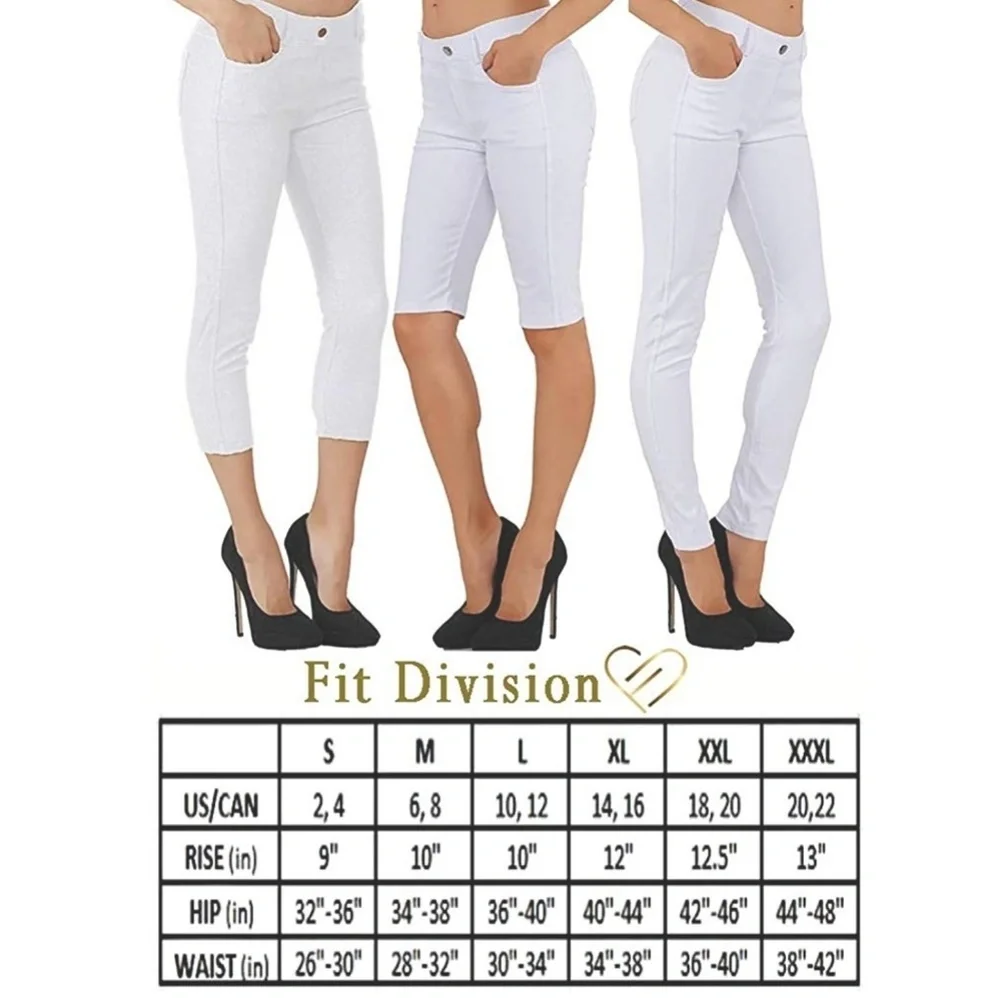 Jean Look Cotton Blend Jeggings Tights Slimming Fu - Picture 3 of 3